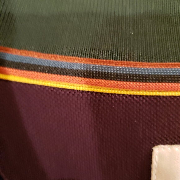 Paul Smith Polo w enameled charm buttons featuring a cyclist and a runner - Picture 4 of 5